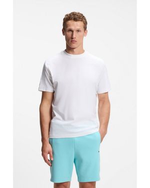 BOSS Stretch-Cotton T-Shirt With Jacquard Tape - White