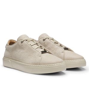BOSS Lace-Up Trainers - Natural