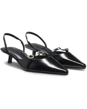 HUGO Slingback Mules - Black
