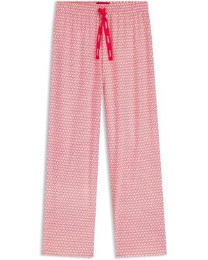 HUGO Pyjama-Hose Aus Stretch-Jersey Mit Allover-Print - Pink
