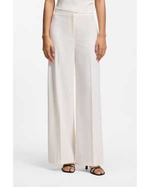 HUGO Wide-Leg Trousers - White
