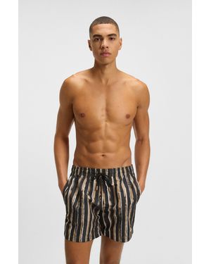 BOSS Patterned Men's Swim Shorts Size L - Multicolor