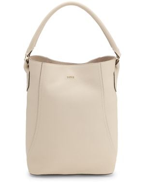 BOSS Bucket Bag Van Generfd Rundleer - Naturel