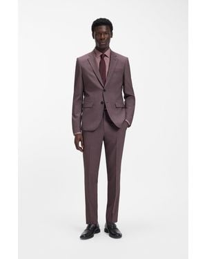 HUGO Light Brown Men's Business Suits Size 36r - Red