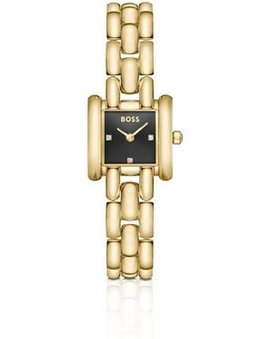 BOSS Square-Dial Watch With Sculptural Bracelet - Metallic