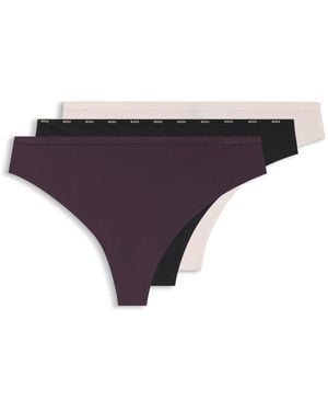 BOSS Slip Met Lage Taille En Strakke Afwerkingen - Paars