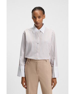 HUGO Striped Blouse - White