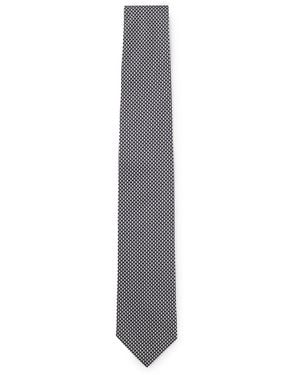 BOSS Patterned Tie - Grey