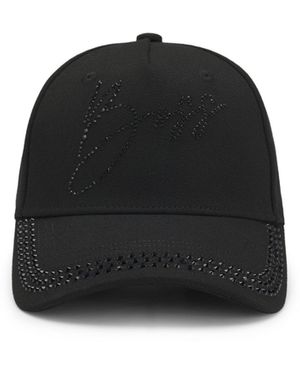 BOSS Equestrian Cap With Crystal Logo - Black