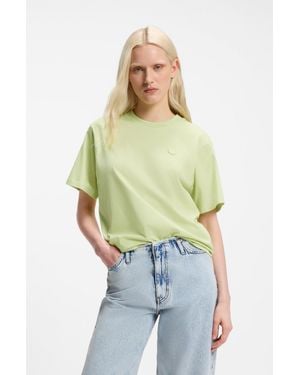 HUGO Cotton-Jersey T-Shirt With Happy Logo - Green