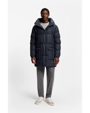 BOSS Water-Repellent Jacket With Padding - Blue