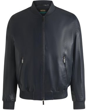 BOSS X Aston Martin-Jas Van Nappaleer Met Perforaties - Blauw
