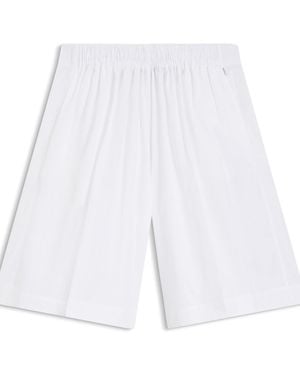 BOSS Shorts Relaxed Fit En Popelín De Algodón - Blanco