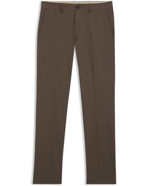BOSS Slim-Fit Hose Aus Baumwolle, Seide Und Stretch - Braun