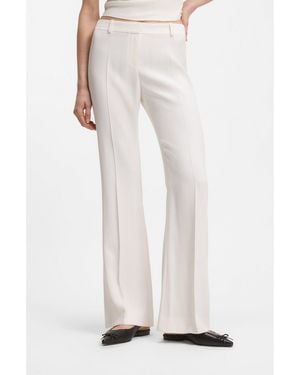 HUGO Regular-Fit Trousers With Kick Flare - White