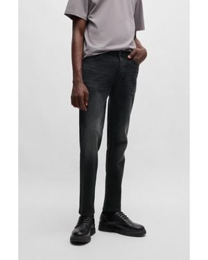 HUGO Tapered-Fit Jeans - Black