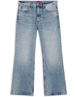 HUGO Regular-Fit Jeans Aus Blauem Denim Mit Ausgestelltem Bein