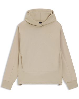 BOSS Cotton-Blend Hoodie With Contrast Panels - Natural