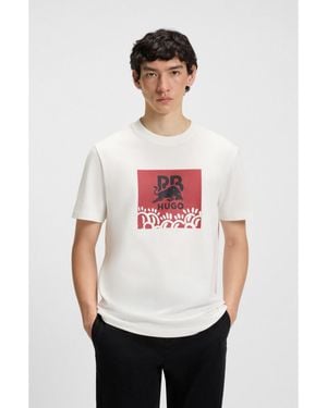 HUGO X Rb By Slawn Relaxed-Fit Cotton Logo T-Shirt - White