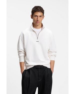 HUGO Cotton Sweatshirt - White