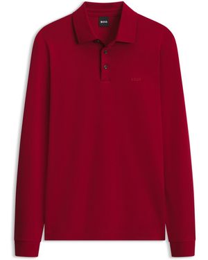 BOSS Cotton Polo Shirt - Red
