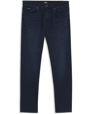 BOSS Jean Slim En Coton Stretch Mélangé - Bleu