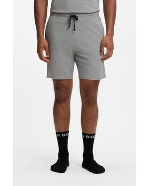BOSS Stretch-Cotton Shorts - Grey