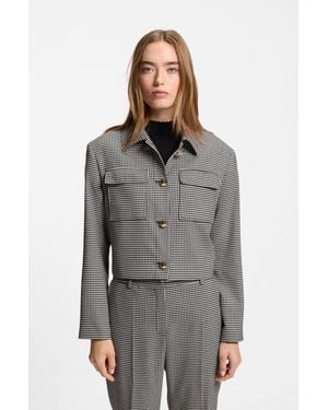HUGO Patterned Women's Cropped Jackets Size 6 - Gray