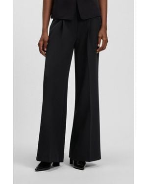 BOSS Wide-Leg Trousers - Black