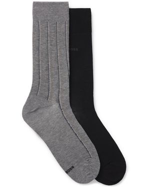 BOSS Two-pack Of Regular-length Socks - Gray
