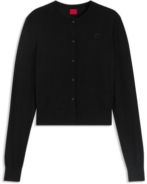 HUGO Crew-Neck Cardigan - Black