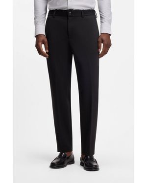 BOSS Tapered-Fit Trousers - Black