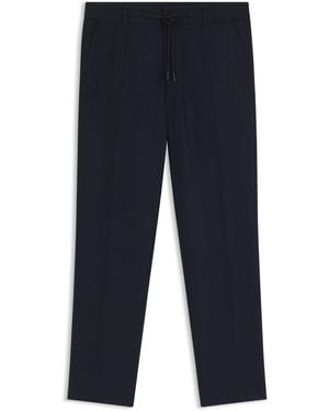 BOSS Tapered-Fit Hose Aus Gebürstetem Stretch-Flanell - Blau