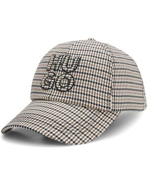 HUGO Houndstooth Cap With Stacked Logo - Grey