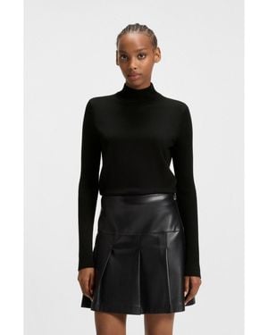 HUGO Mock-Neck Jumper - Black