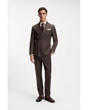 BOSS Dark Brown Men's Business Suits Size 38r