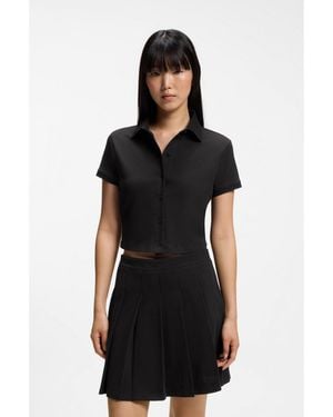 HUGO Slim-Fit Polo Top - Black