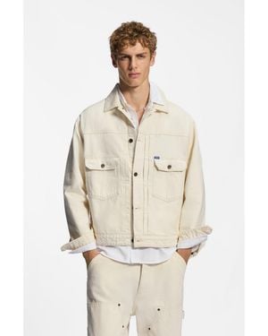 HUGO Relaxed-Fit Trucker Jacket - White