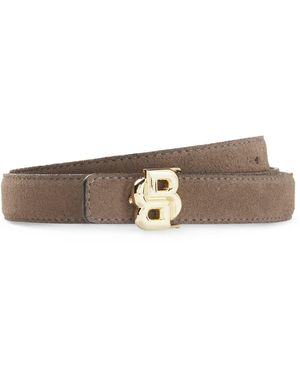 BOSS Wendegürtel Aus Italienischem Leder Mit Hellgoldenen Beschlägen - Braun