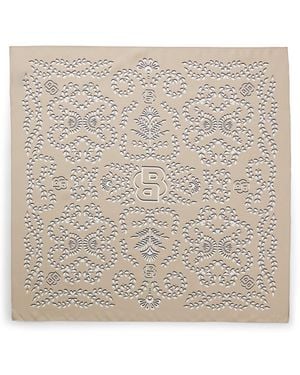 BOSS Sjaal Met Print Van Zijde Met Double B-Monogrammen - Naturel
