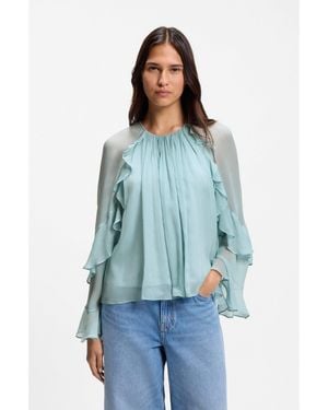 BOSS Regular-Fit Blouse - Blue