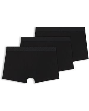 BOSS Three-Pack Of Stretch-Cotton Trunks - Black