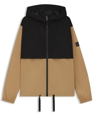 BOSS Equestrian Waterproof Rain Jacket With Double B Monograms - Black