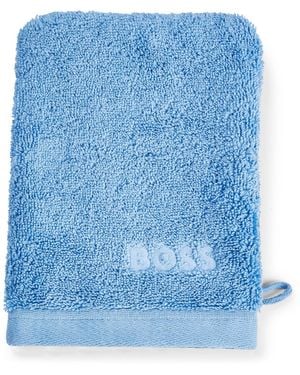 BOSS Logo Washing Mitt - Blue