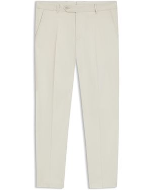 BOSS Tapered-Fit Broek Van Machinewasbaar Stretchmateriaal - Wit