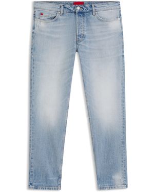 HUGO Tapered-Fit Jeans Van Felblauw Stretchdenim