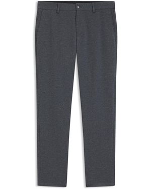 BOSS Pantalones Slim Fit De Tejido Microestampado - Azul