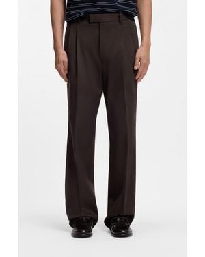 BOSS Oversized-Fit Trousers - Black