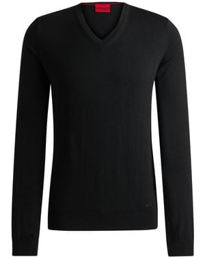 HUGO Pullover SAN VREDO-M Regular Fit - Schwarz