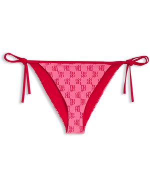 HUGO Bikinibroekje Met Tweedelige Logoprints - Roze